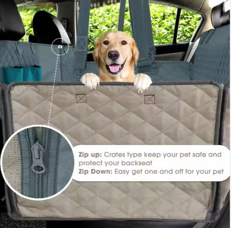 Waterproof Pet Car Seat Hammock – Durable Rear Seat Cover for Dogs & Cats ACS20