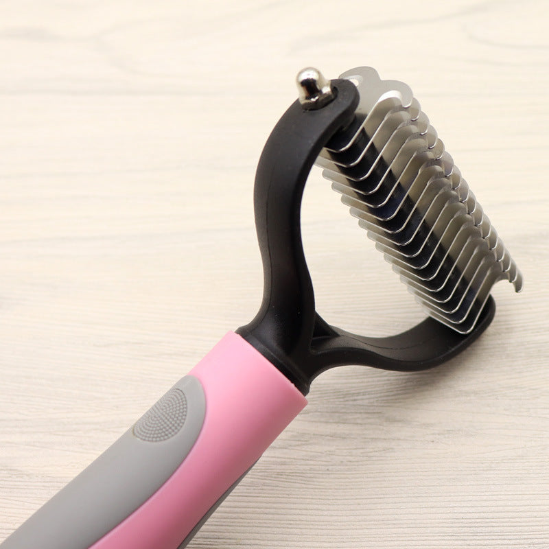 Double-Sided Dematting Comb for Long-Haired Dogs – Tangle & Knot Remover Brush care 10