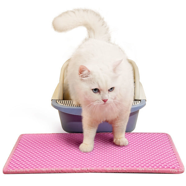 Double-Layer Rice Shaped Cat Litter Pad – Waterproof & Easy to Clean | Cat Drinking & Feeding – bed93