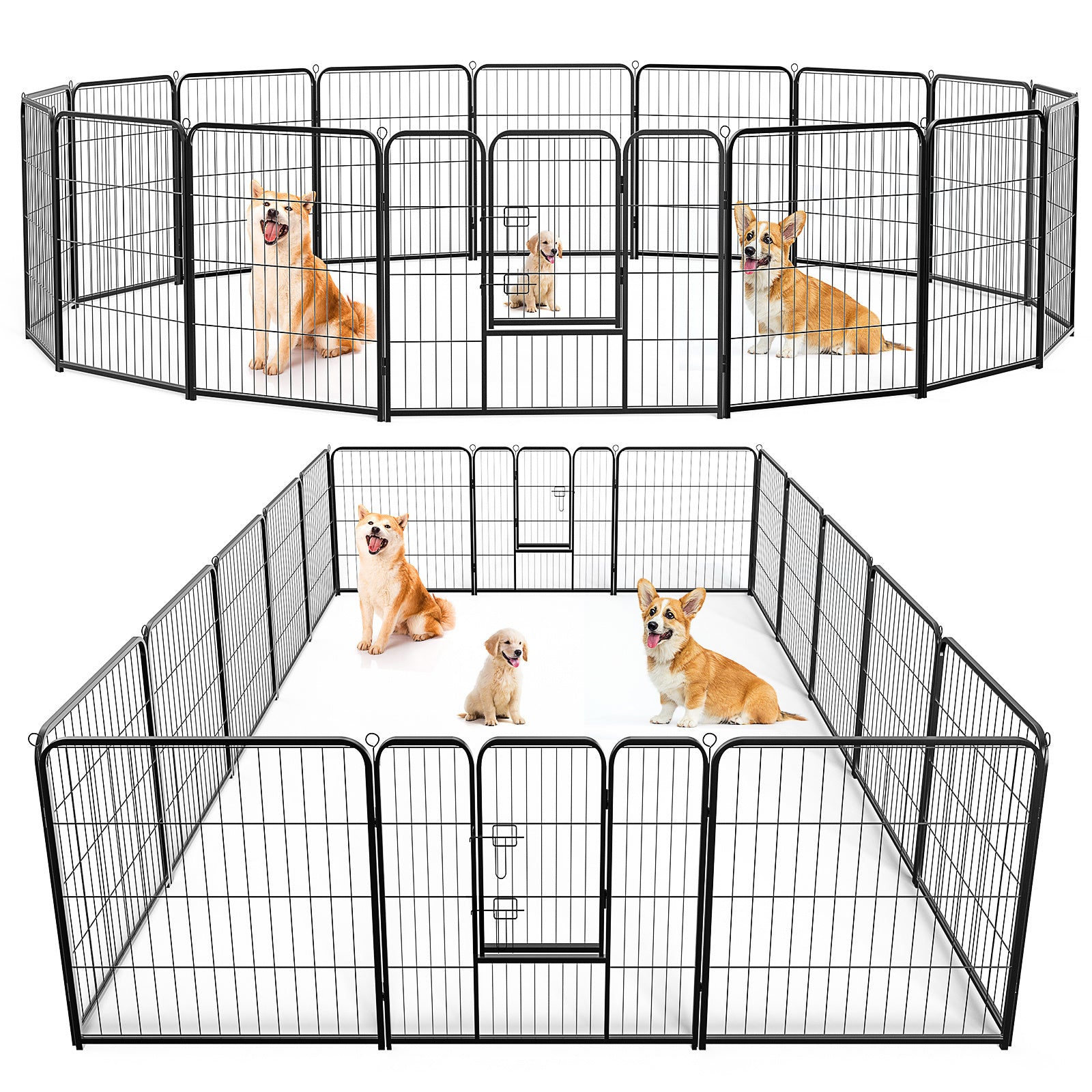 Indoor Dog Playpen Fence – Safe & Foldable Pet Exercise Barrier for Home Use ACS12