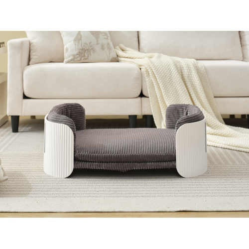 Scandinavian Style Cat Couch Bed – Elevated Indoor Pet Sofa with Removable Mattress Cover for Cats, Puppies & Small Pets | Cat Drinking & Feeding – furn10