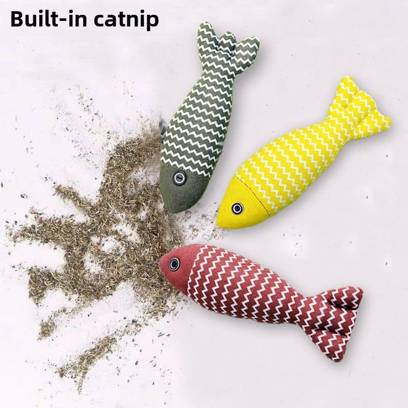 Pet Mint Fish Toy for Cats – Soft Catnip Plush Fish (Color Sent Randomly), Fun Toy for Cats of All Ages