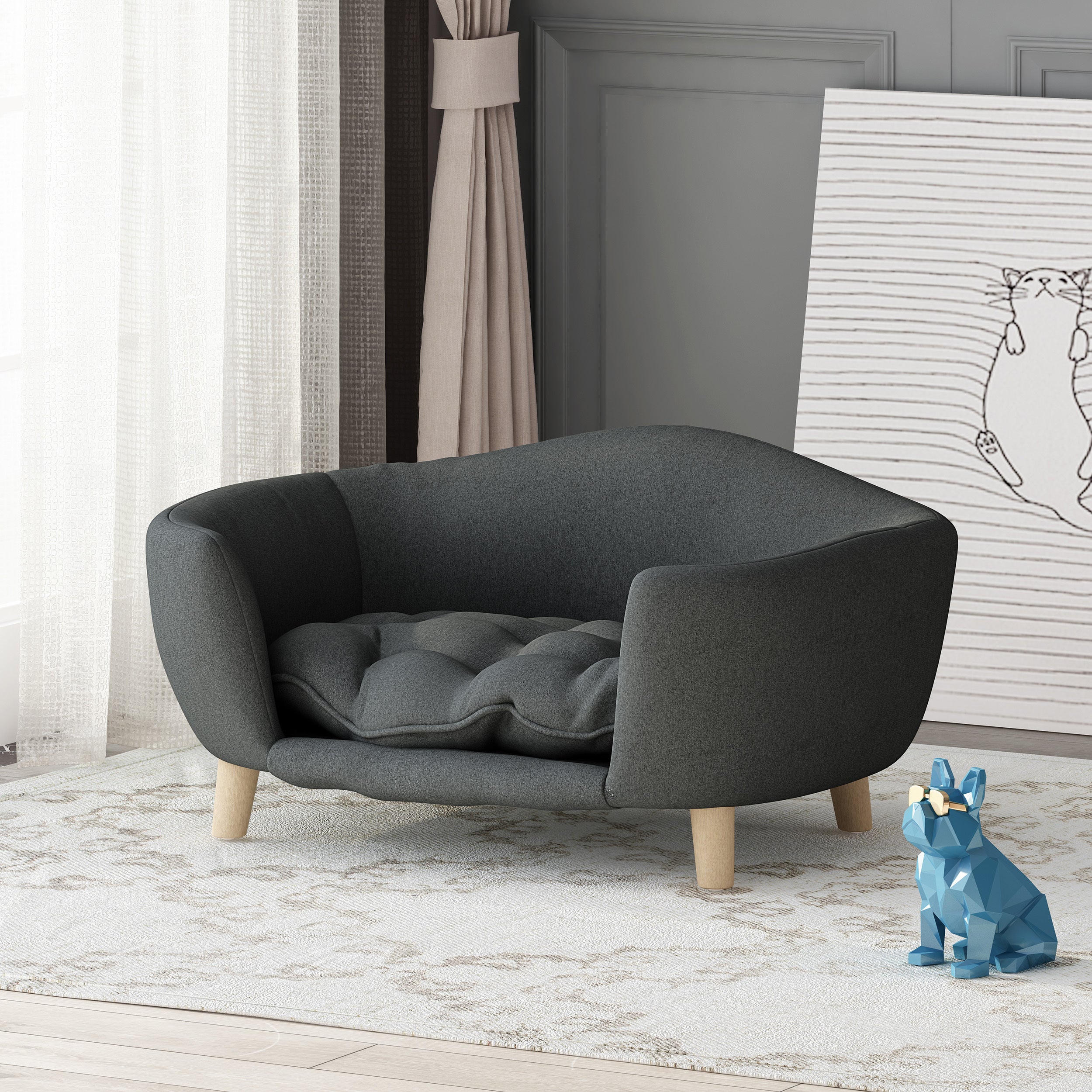 Dog Bed – Soft, Comfortable & Washable Sleeping Cushion for Pets | Cat Drinking & Feeding – bed19