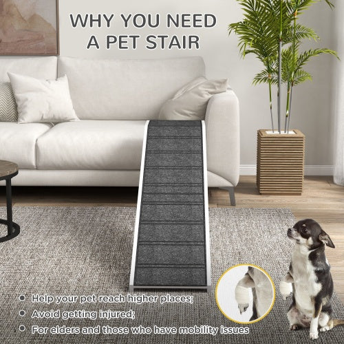 Ramp For Dog Bed – Pet Ramp with Non-Slip Carpet and Top Platform for Easy Access to Beds and Sofas | Cat Drinking & Feeding – furn33