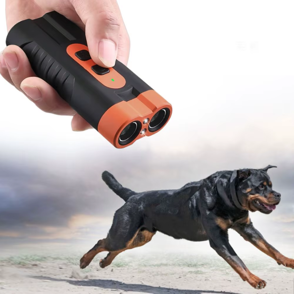 Rechargeable Ultrasonic Pet Dog Repeller Remote Control LED Training Device