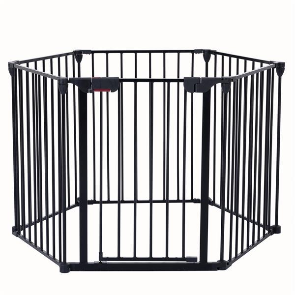 150-Inch Adjustable Safety Gate – 6-Panel Barrier for Stairs, Doorways & Restricted Areas ACS33