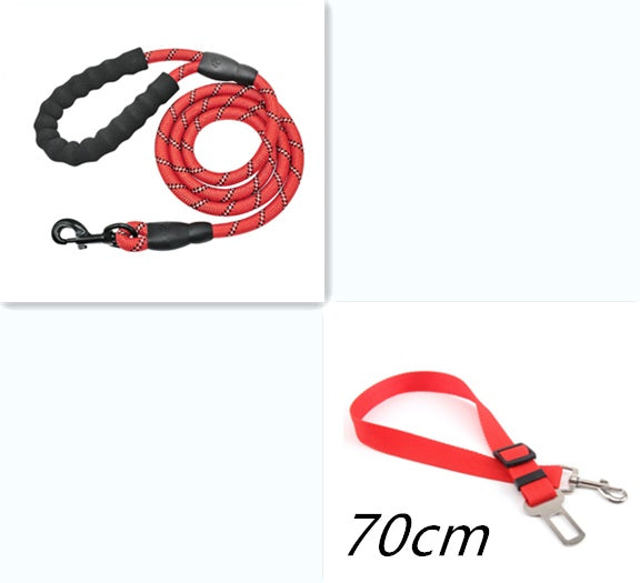 Reflective Nylon Dog Leash – Durable Walking & Training Rope for Small, Medium & Large Dogs COL2