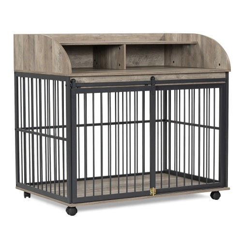 The Wooden Kennel – Spacious Outdoor Dog House Suitable for Large and Medium-Sized Breeds | Cat Drinking & Feeding – furn32