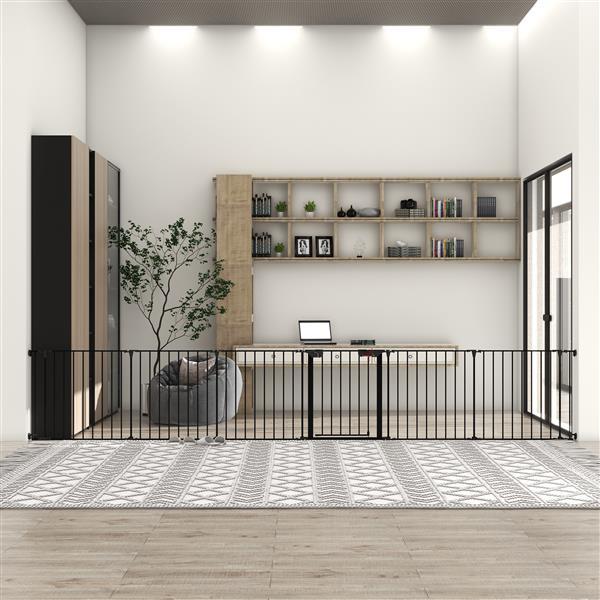150-Inch Adjustable Safety Gate – 6-Panel Barrier for Stairs, Doorways & Restricted Areas ACS33