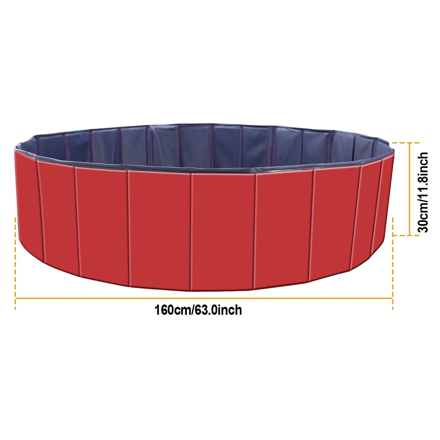 Foldable Pet Swimming Pool (160x160x30cm) – PVC Dog Bathing Tub & Playmat care 49