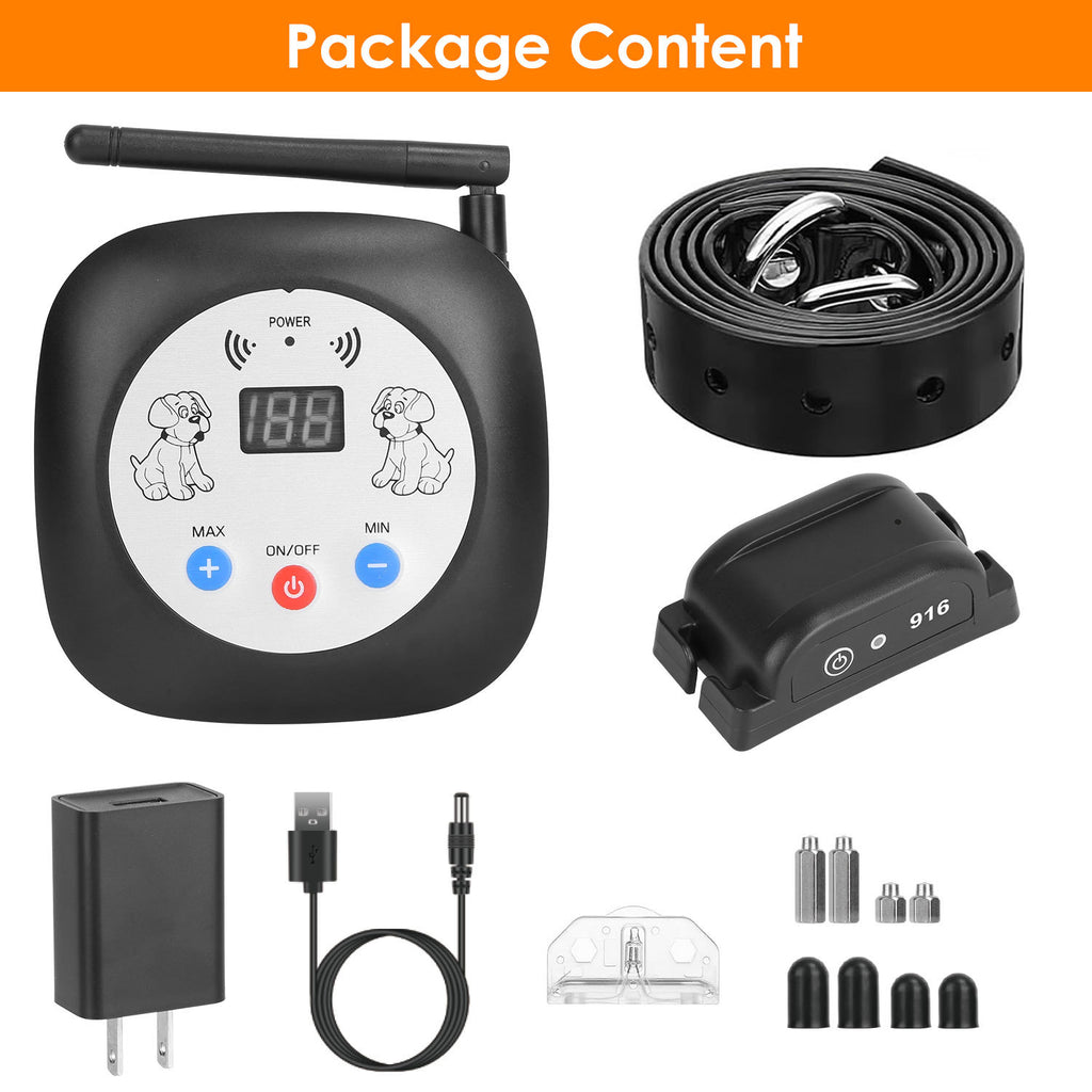 328FT Wireless Electric Dog Fence System – GPS Location Monitor with Rechargeable Beep & Vibration Collar ACS49