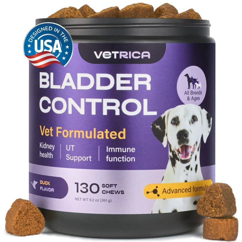 Feeding Dog UTI Treatment Chews – Duck Flavor Cranberry & D-Mannose Supplement for Bladder Control, Urinary Tract & Kidney Health, Incontinence Relief