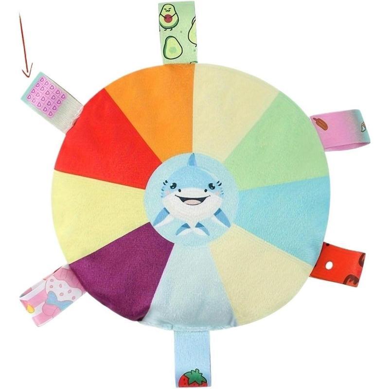 Plush Flying Disc Dog Toy – Interactive Tug-of-War Chew Toy with Bell, Washable & Bite-Resistant Turntable Design