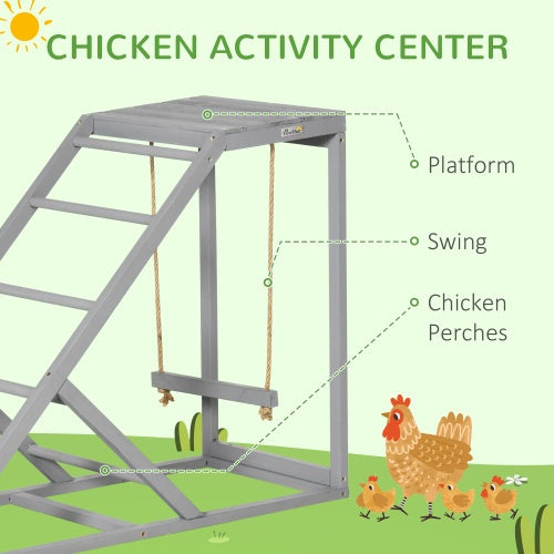 Chicken Swing Set with Perch & Hen Ladder – Fun Chicken Coop Toys for Roosting, Climbing & Pecking