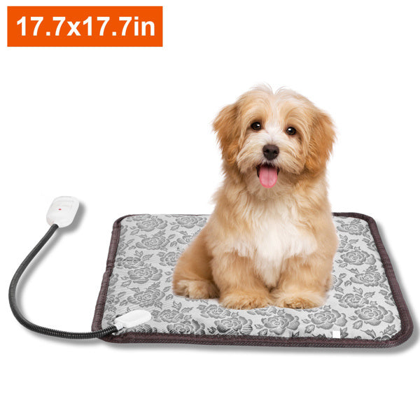 Pet Heating Pad – Waterproof Adjustable Warm Blanket with Anti-Bite Steel Cord | Cat Drinking & Feeding – bed61