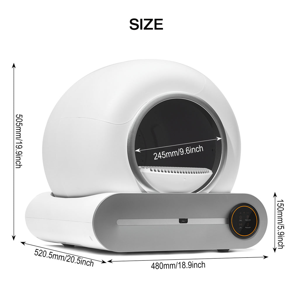 Self-Cleaning Litter Box – Intelligent Automatic Scooping & Deodorization with App Control and 2.4G WiFi | Cat Drinking & Feeding – furn14
