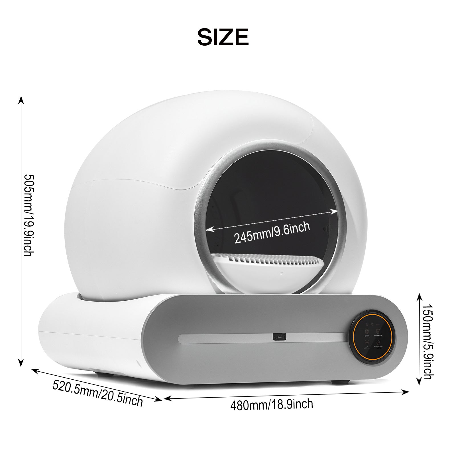 Self-Cleaning Litter Box – Intelligent Automatic Scooping & Deodorization with App Control and 2.4G WiFi | Cat Drinking & Feeding – furn14