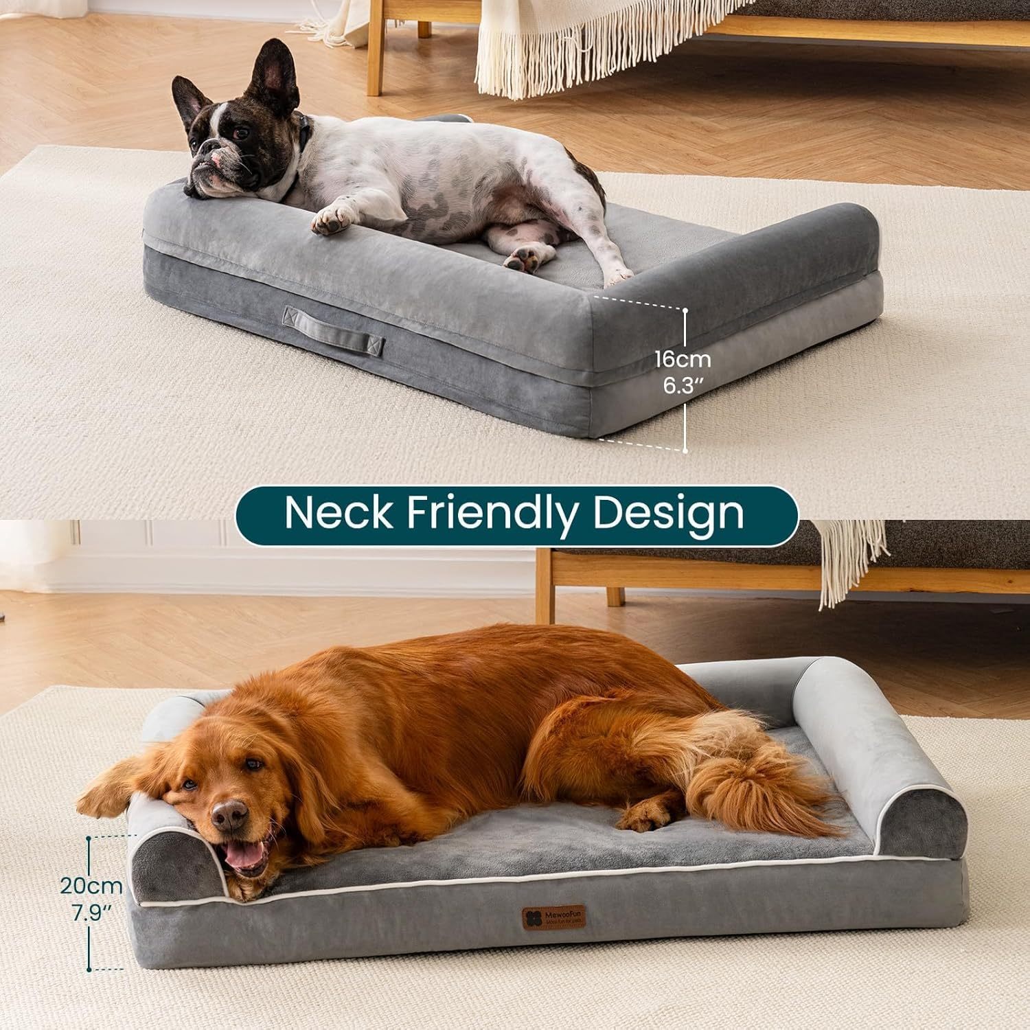 Orthopedic Dog Bed – XL Egg Crate Foam Mattress for Large Dogs with Washable Cover | Cat Drinking & Feeding – bed37
