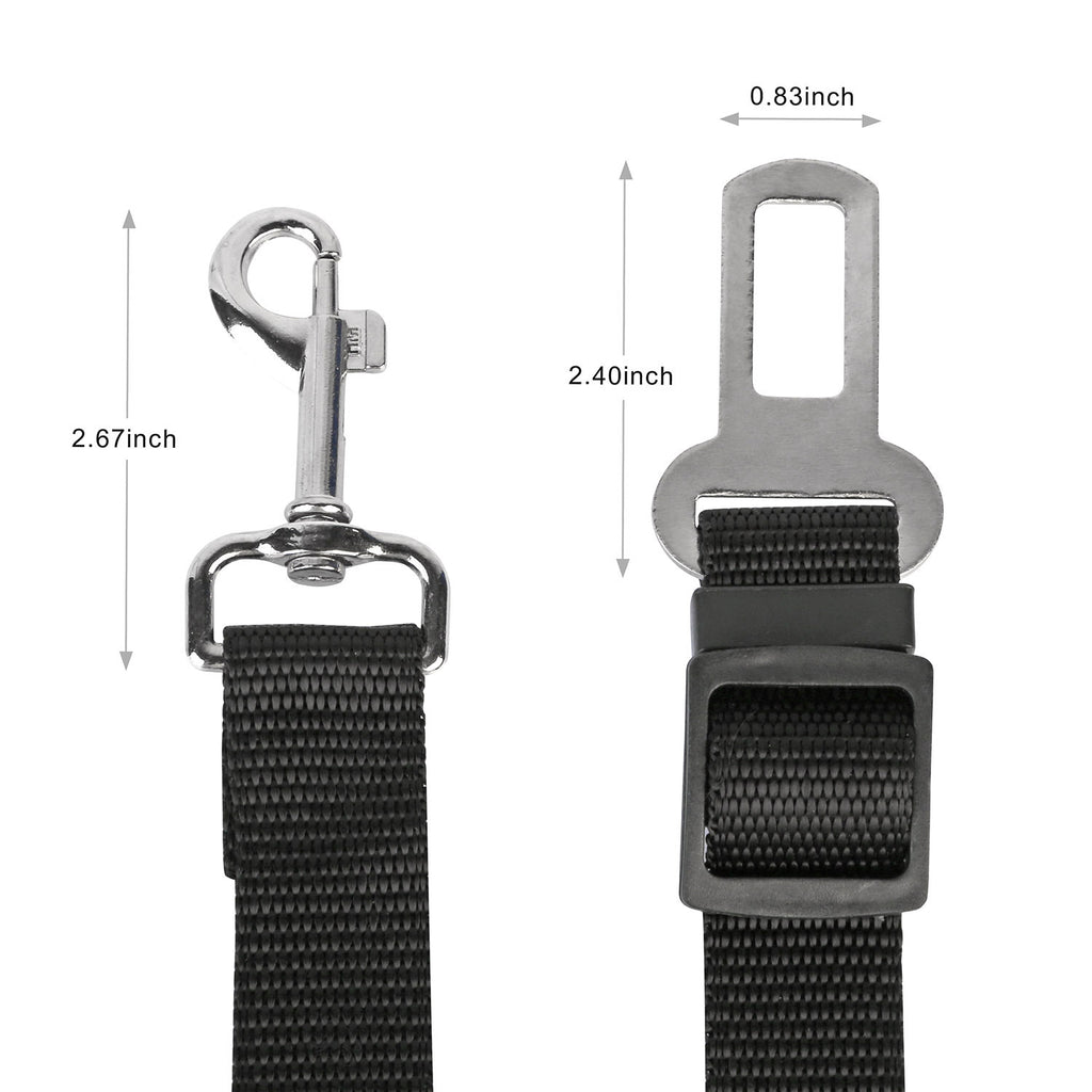 2-Pack Pet Seat Belt Leash – Adjustable Nylon Safety Harness Strap for Dogs & Cats in Cars, Perfect for Travel & Drinking & Feeding Stops COL 26