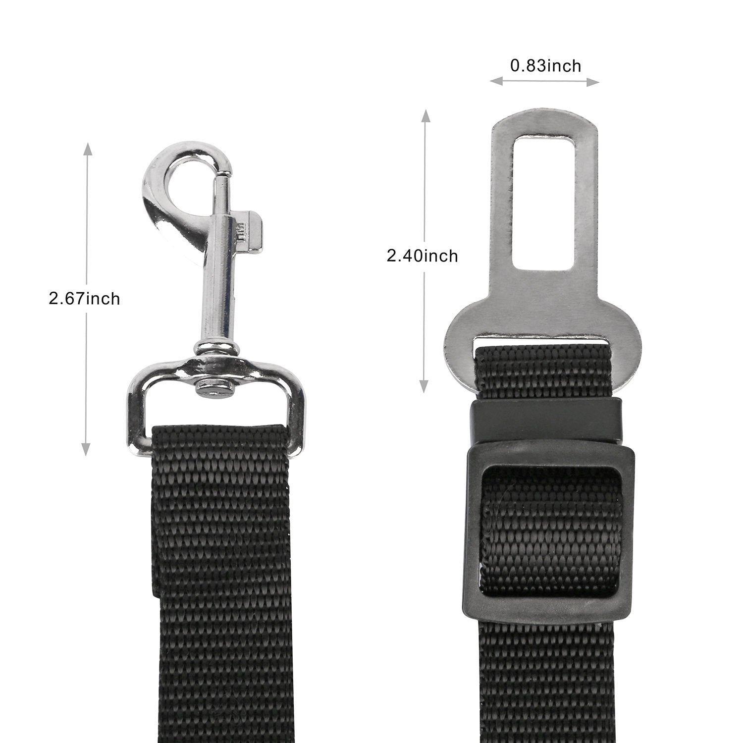 2-Pack Pet Seat Belt Leash – Adjustable Nylon Safety Harness Strap for Dogs & Cats in Cars, Perfect for Travel & Drinking & Feeding Stops COL 26