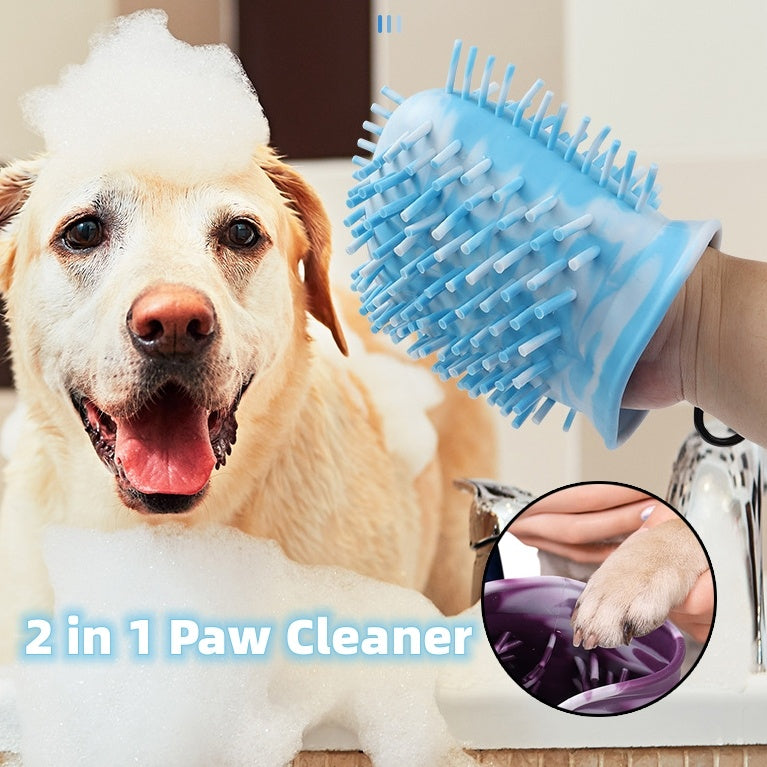 2-in-1 Dog Paw Cleaner Cup – Soft Portable Pet Foot Washer with Brush for Dogs and Cats care 4