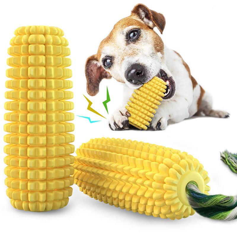 Corn Stick Dog Chew Toy – Squeaky Rope Toy for All Breed Sizes
