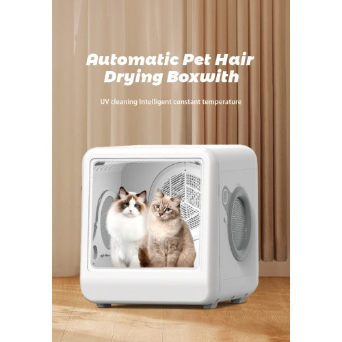 Pet Dryer Room – Enclosed Drying Box for Cats and Small Dogs with Adjustable Heat & Ventilation | Cat Drinking & Feeding – furn9