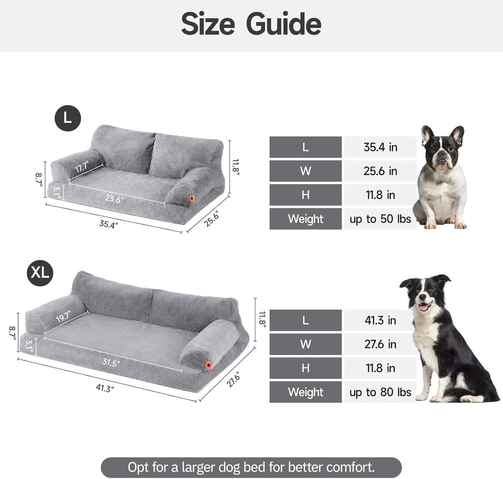 Orthopedic Dog Bed – 35.4x25.6x11.8" Waterproof Foam Sofa with Washable Cover for Medium Dogs | Cat Drinking & Feeding – bed69