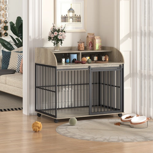 The Wooden Kennel – Spacious Outdoor Dog House Suitable for Large and Medium-Sized Breeds | Cat Drinking & Feeding – furn32