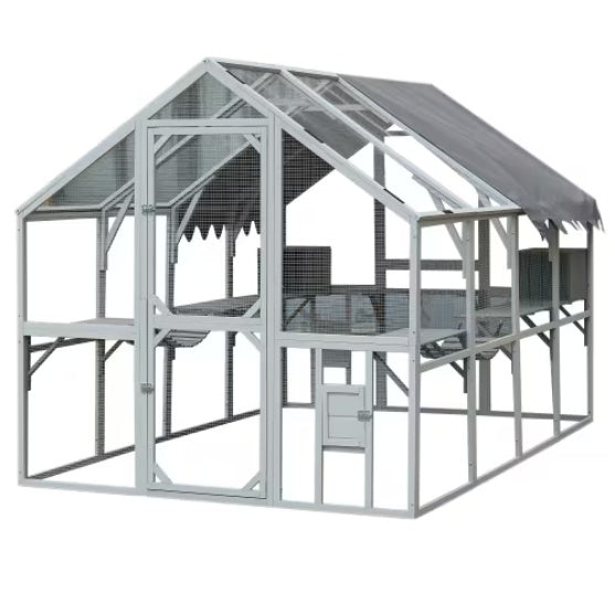 Outdoor Cat House – Weatherproof Cat Enclosure for Safe Outdoor Play and Shelter | Cat Drinking & Feeding – furn28