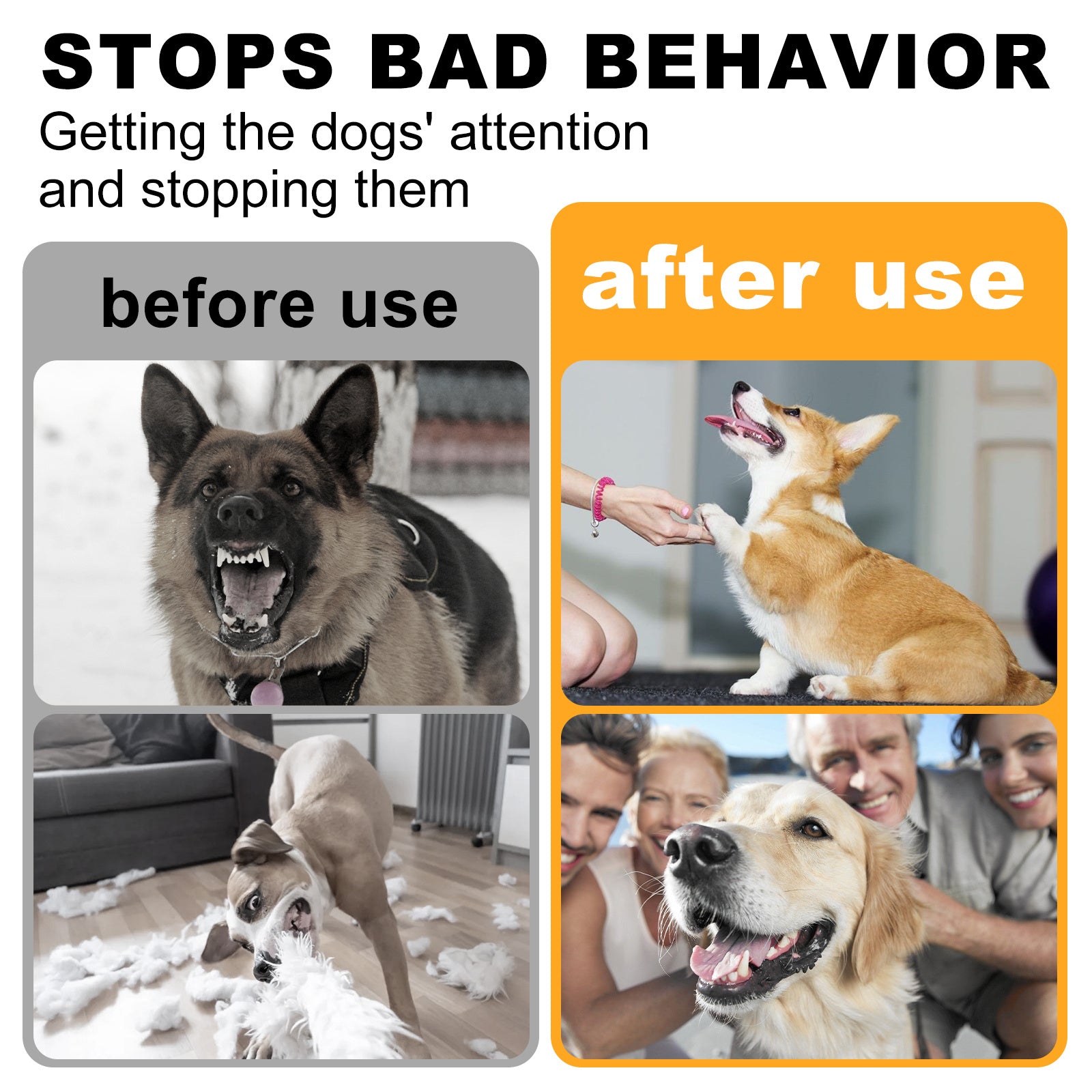 Ultrasonic Anti-Barking Device – 3-Mode Dog Bark Deterrent with 50ft Range for Indoor & Outdoor Use ACS38