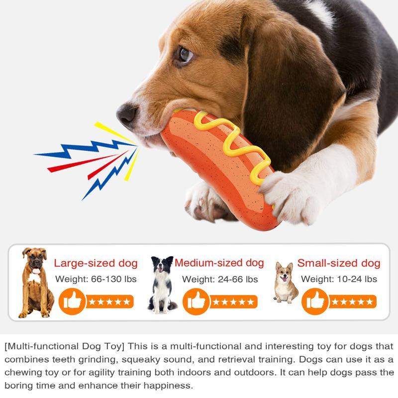 Indestructible Dog Chew Toy – Tough Rubber Toy for Aggressive Chewers, Durable Orange Dog Toy for Medium & Large Dogs