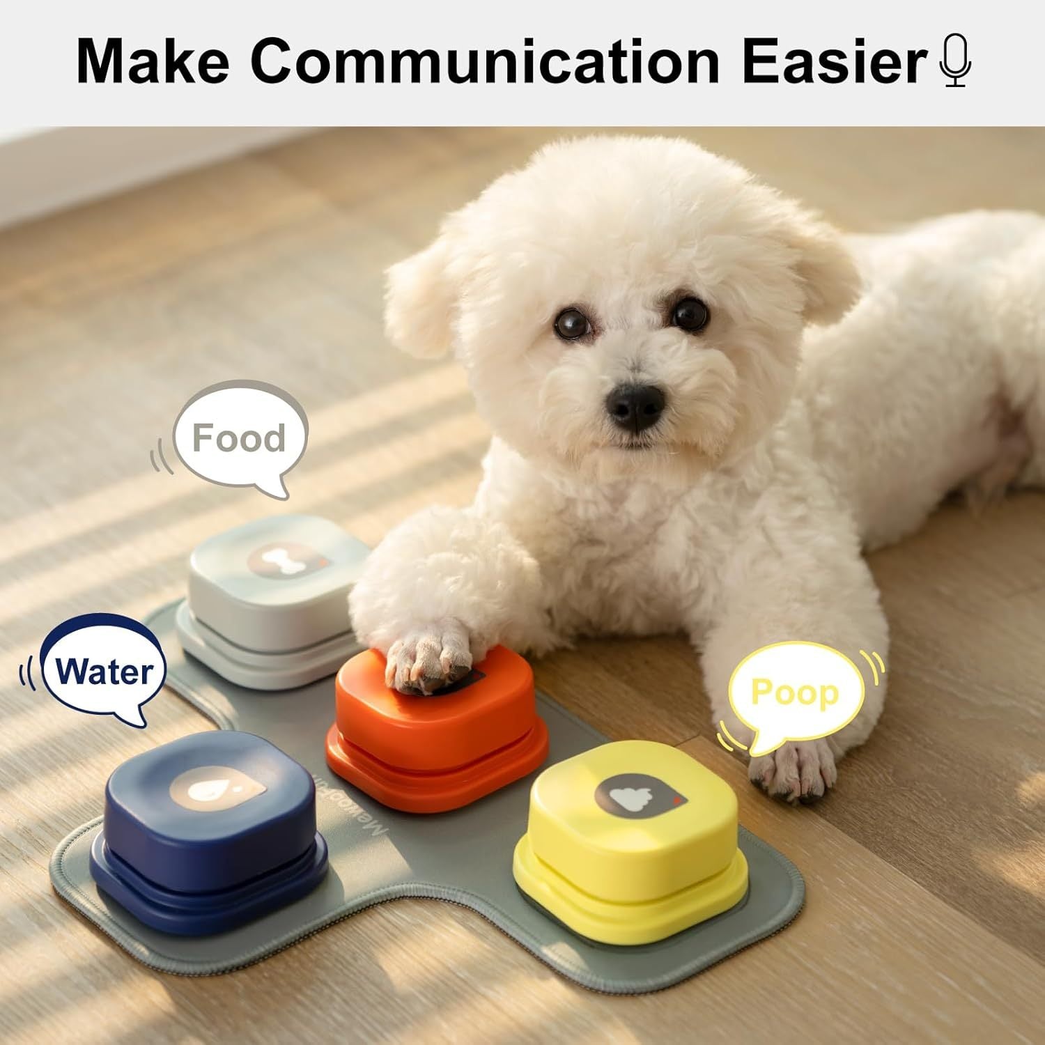 Dog Talking Buttons Set – 3 Recordable Communication Buttons for Pet Training & Interaction