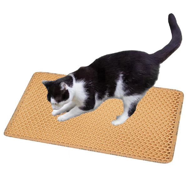 Double-Layer Rice Shaped Cat Litter Pad – Waterproof & Easy to Clean | Cat Drinking & Feeding – bed92