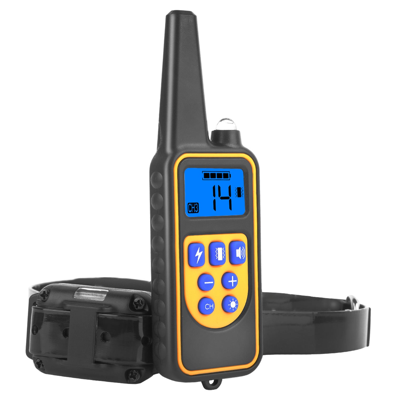 Rechargeable Dog Training Collar with Remote – IP67 Waterproof, 875-Yard Range, 4 Modes, Adjustable Levels ACS44