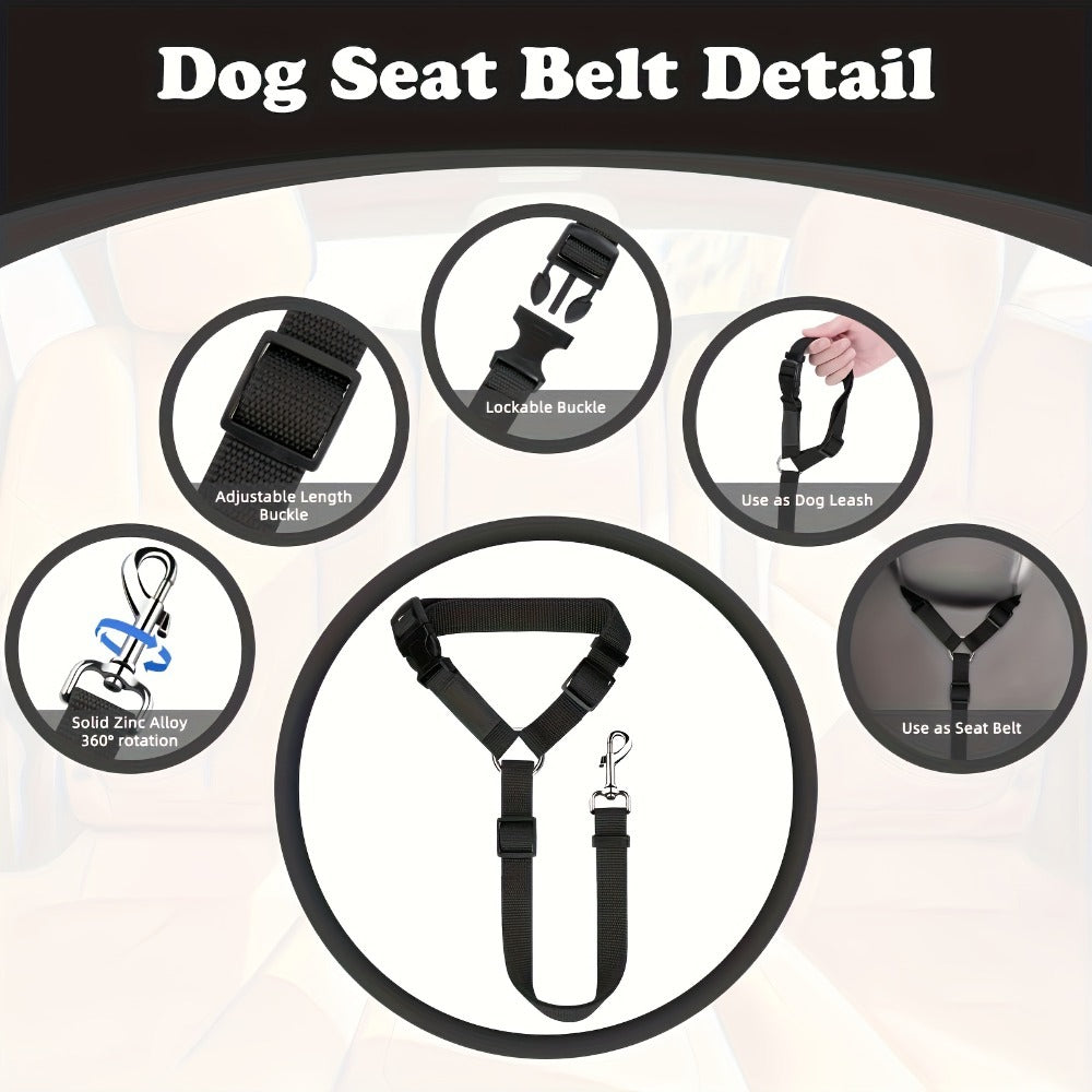 2-Piece Dog Leash Set – Wear-Resistant & Skin-Friendly Pet Harness for Travel, Walking & Drinking & Feeding Areas COL 14
