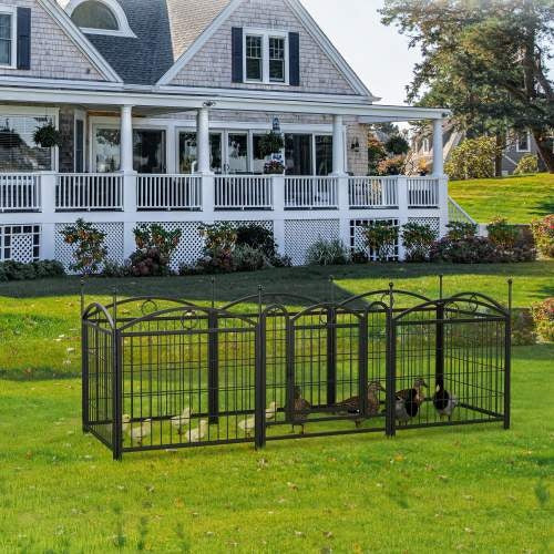Dog Playpen Indoor 24 Inch – 8-Panel Metal Exercise Pen for Puppies and Small Dogs | Cat Drinking & Feeding – furn26