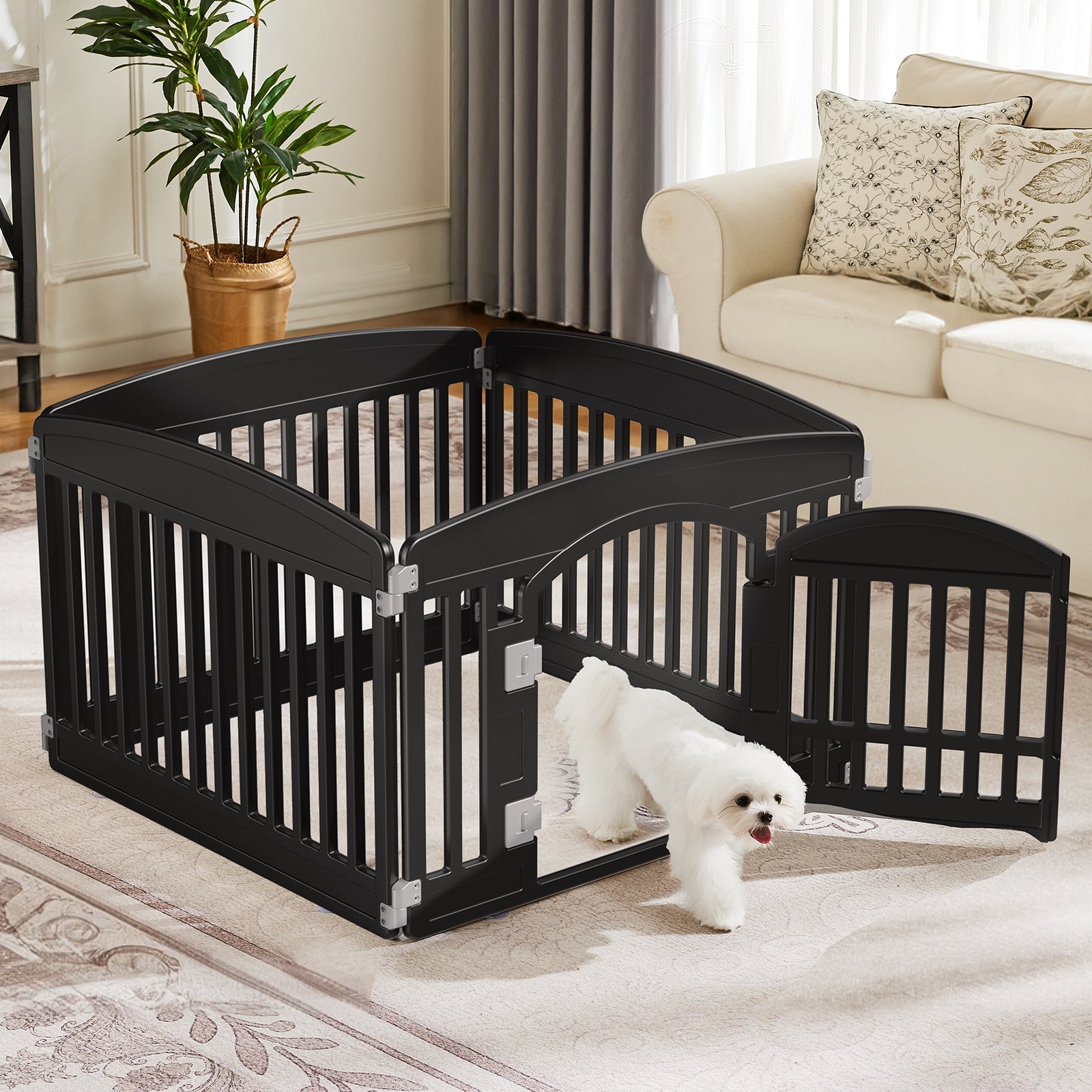 Safe & Reliable Dog Playpen Fence – Portable Outdoor Pet Exercise Barrier