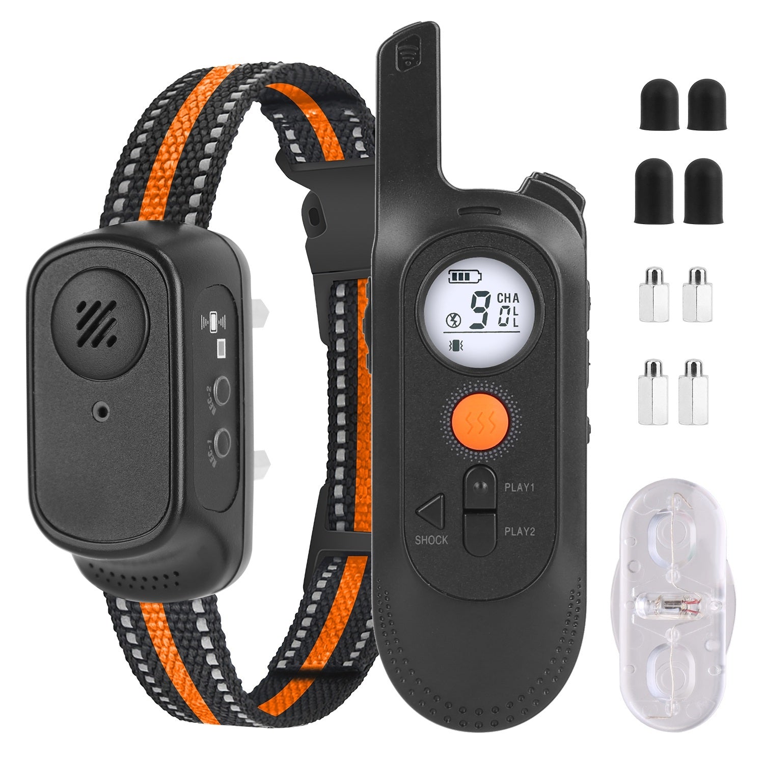 984FT Dog Training Collar – IP65 Waterproof Rechargeable Trainer with Beep, Vibration, Shock, 3 Channels & Safety Lock ACS48