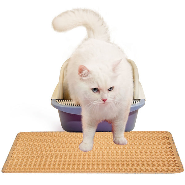 Double-Layer Rice Shaped Cat Litter Pad – Waterproof & Easy to Clean | Cat Drinking & Feeding – bed92