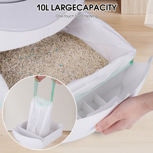 Smart Automatic Litter Box – App-Controlled Cat Toilet with 4G WiFi & Double Deodorization System | Cat Drinking & Feeding – furn18