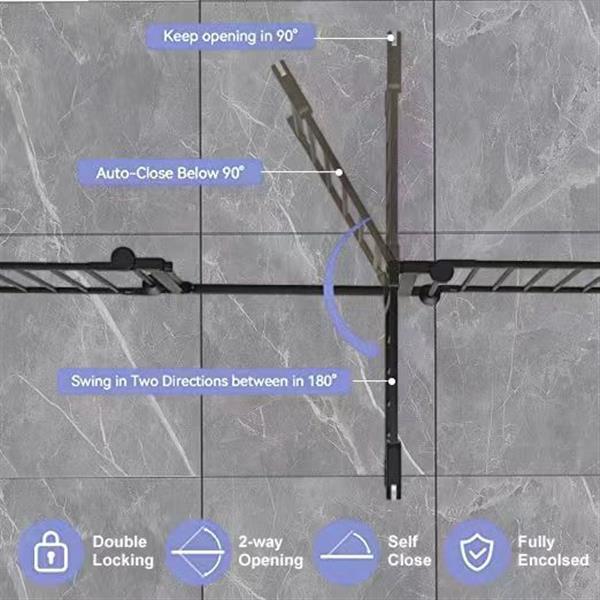 150-Inch Adjustable Safety Gate – 6-Panel Barrier for Stairs, Doorways & Restricted Areas ACS33