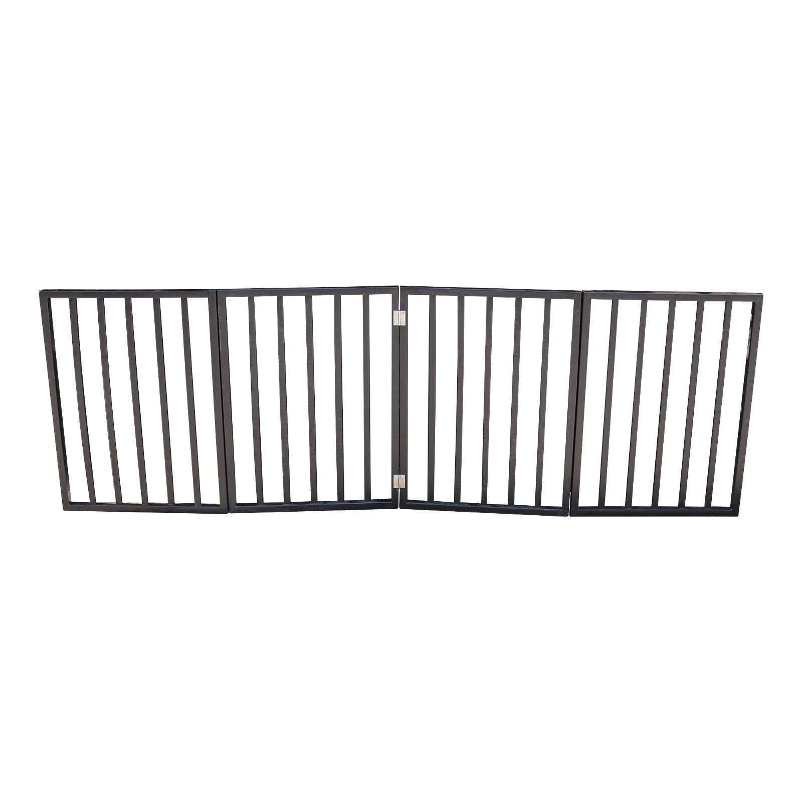 Wooden Freestanding Folding Pet Gate – Brown Arc Design for Doorways, Stairs & Home Use ACS35
