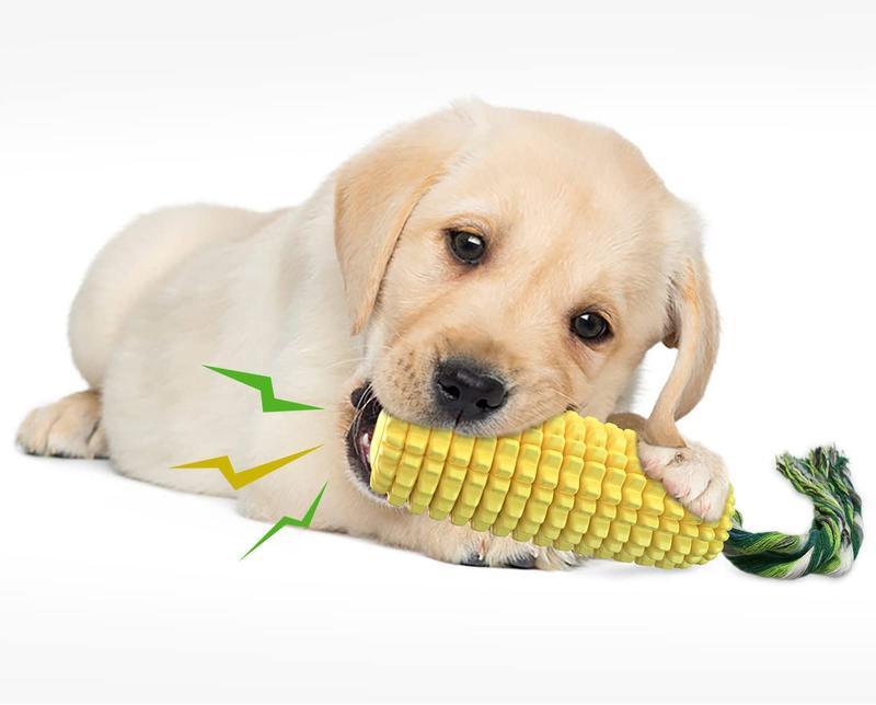 Corn Stick Dog Chew Toy – Squeaky Rope Toy for All Breed Sizes
