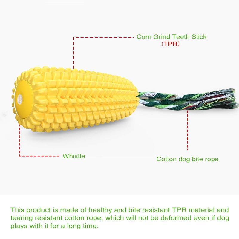 Corn Stick Dog Chew Toy – Squeaky Rope Toy for All Breed Sizes