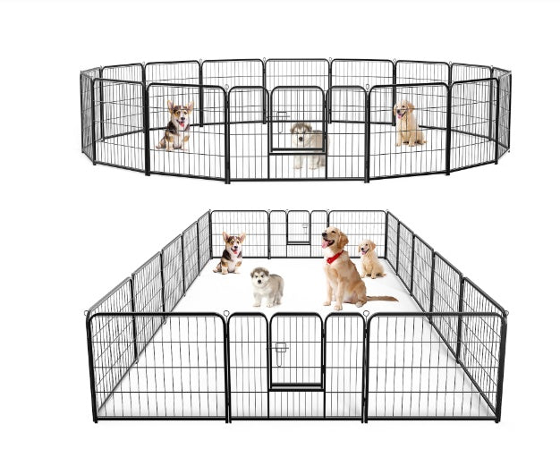Indoor Dog Playpen Fence – Safe & Foldable Pet Exercise Barrier for Home Use ACS12