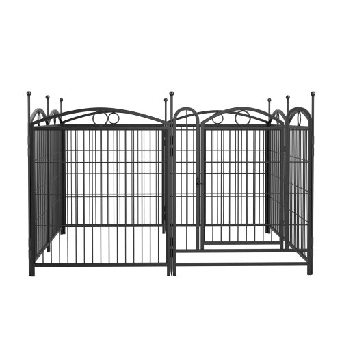 32-Inch 8-Panel Metal Dog Fence – Heavy-Duty Outdoor Pet Playpen Enclosure ACS8