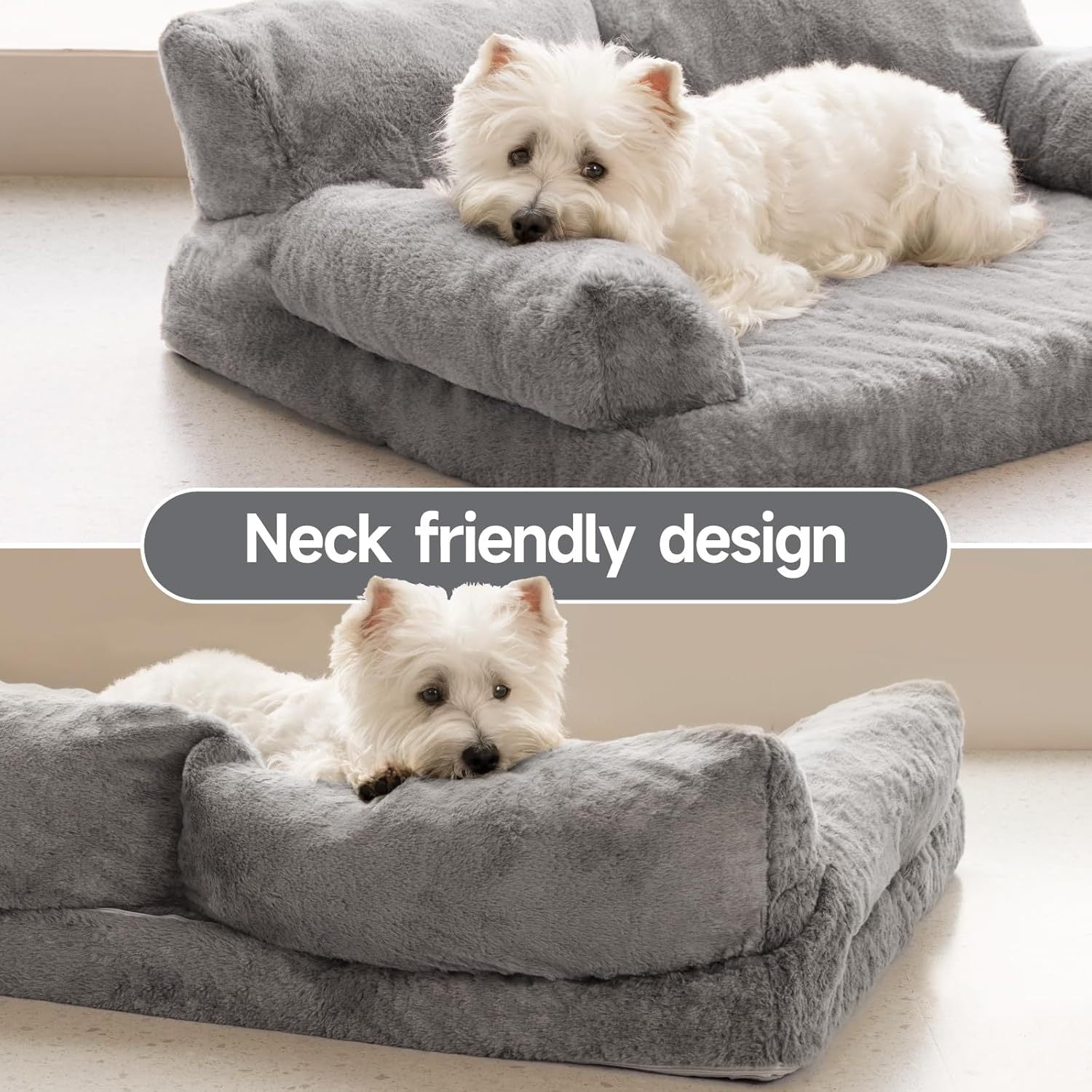 Orthopedic Dog Bed – 35.4x25.6x11.8" Waterproof Foam Sofa with Washable Cover for Medium Dogs | Cat Drinking & Feeding – bed69