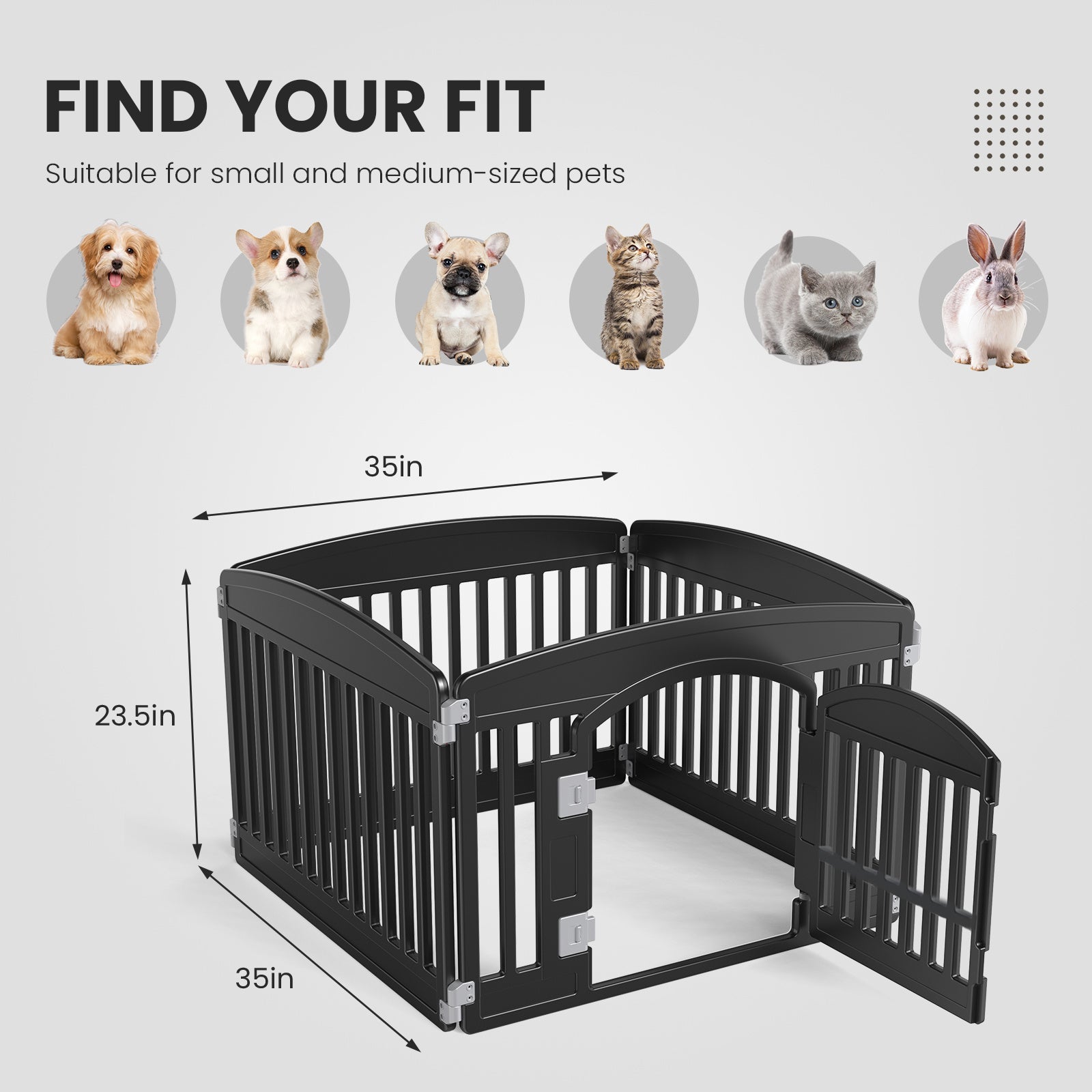 Safe & Reliable Dog Playpen Fence – Portable Outdoor Pet Exercise Barrier