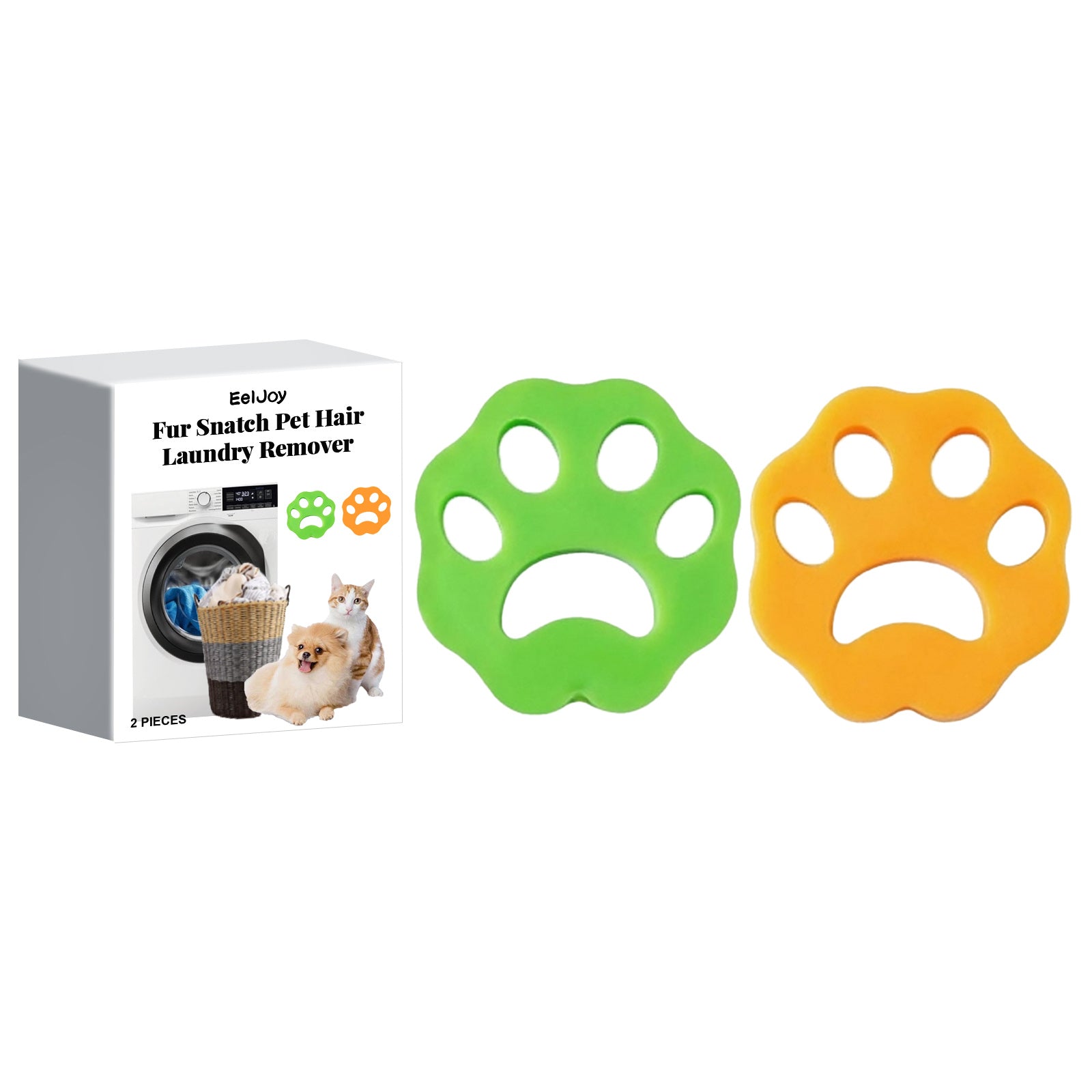2 Pack Pet Hair Remover for Laundry – Reusable Lint Catcher for Dog Hair on Clothes, Bedding & Drinking Accessories